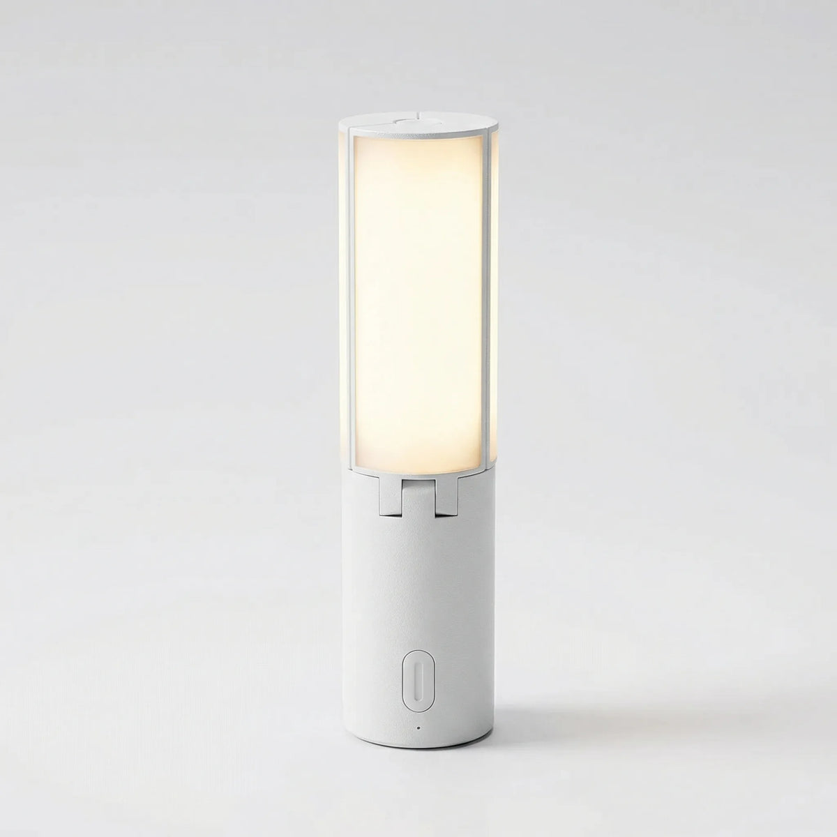Foldable camping lantern with flicker-free lighting and hanging hook