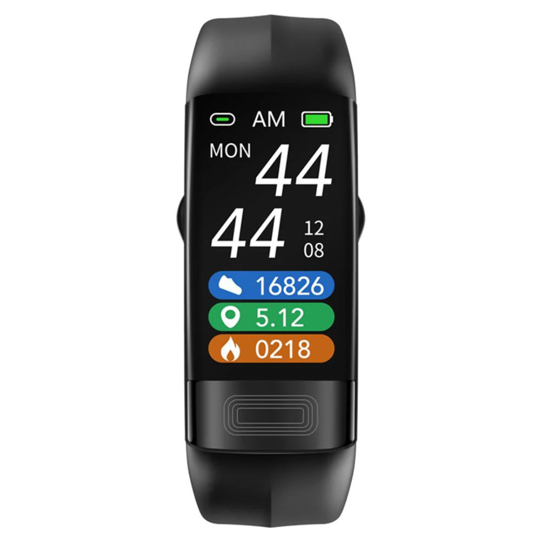 Health smartwatch with ECG and blood pressure monitoring