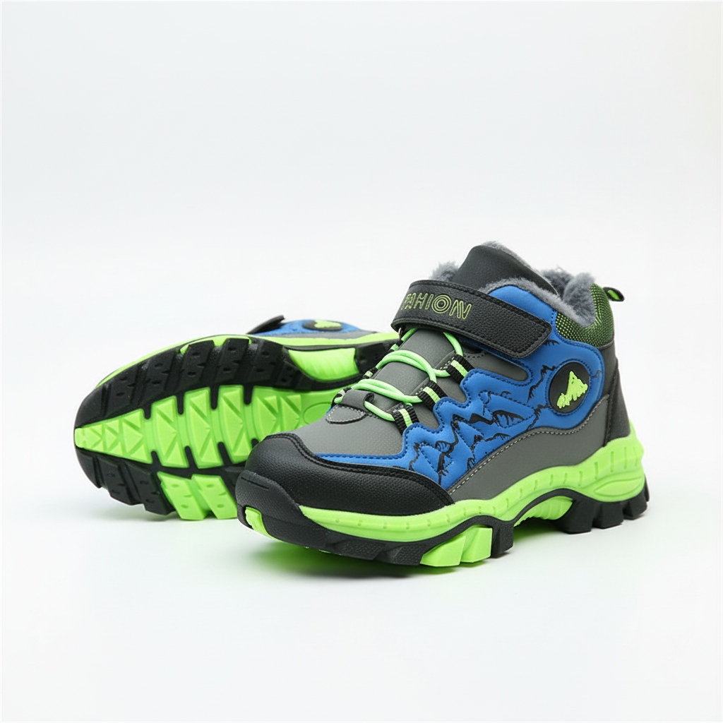 Kids winter boots non-slip sole warm lining high ankle protection