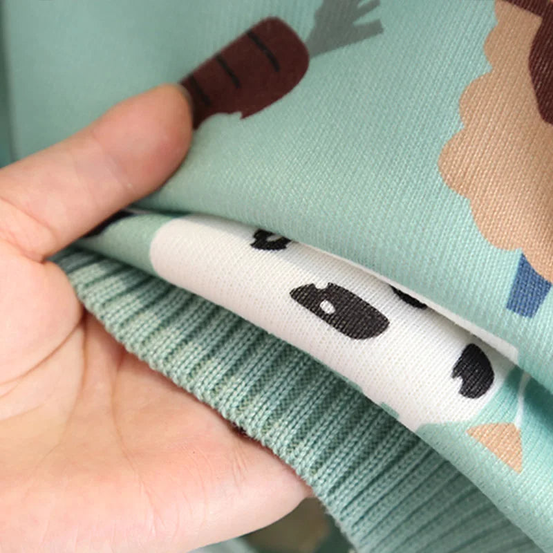 Kids cartoon print jumper with farm animals and tractors cosy thick knit