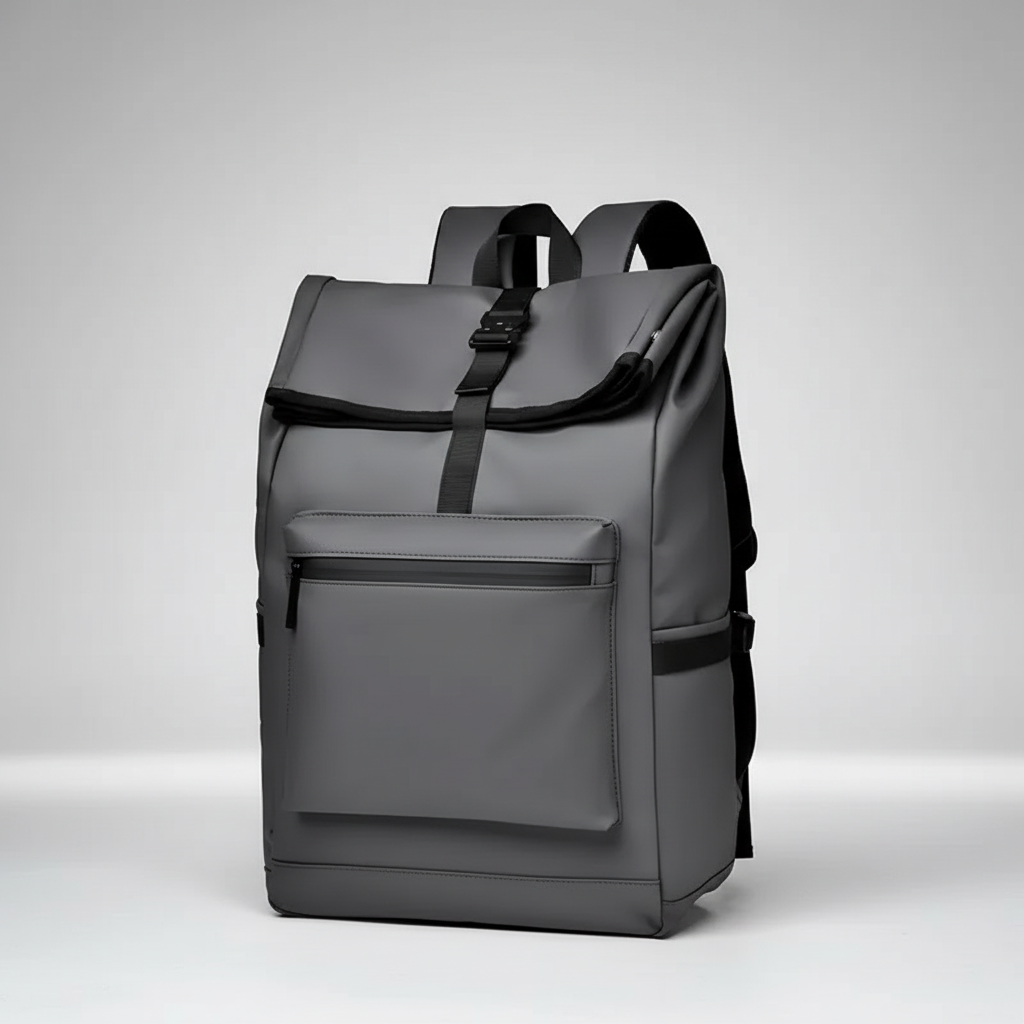 Large capacity commuter backpack with multiple compartments and adjustable padded straps