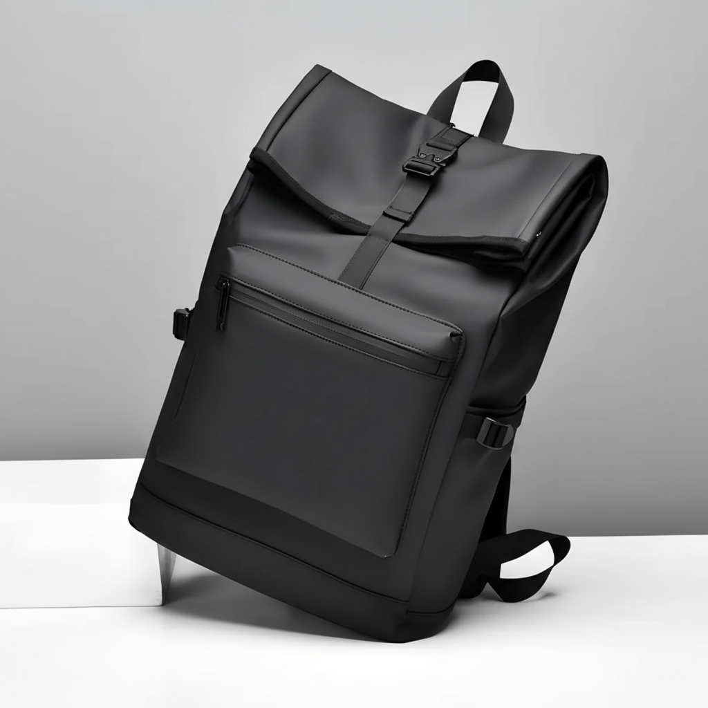 Large capacity commuter backpack with multiple compartments and adjustable padded straps