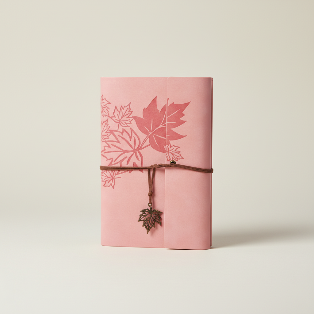 Vintage travellers notebook with refillable loose leaf pages and wraparound closure