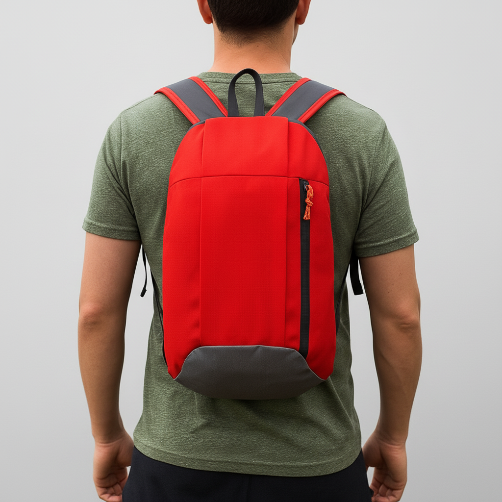 Lightweight day backpack with Oxford fabric and slim ergonomic design
