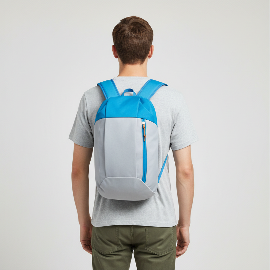 Lightweight day backpack with Oxford fabric and slim ergonomic design