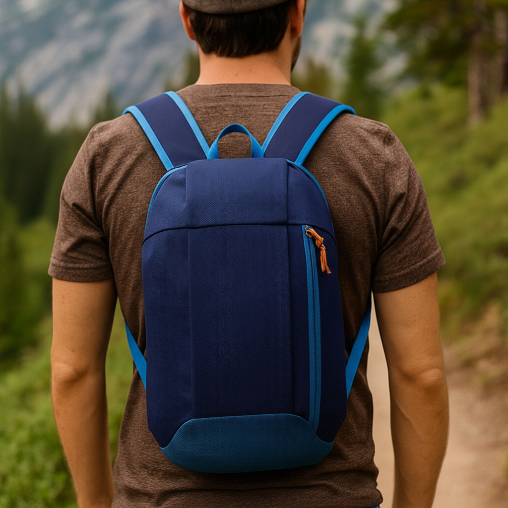 Lightweight day backpack with Oxford fabric and slim ergonomic design