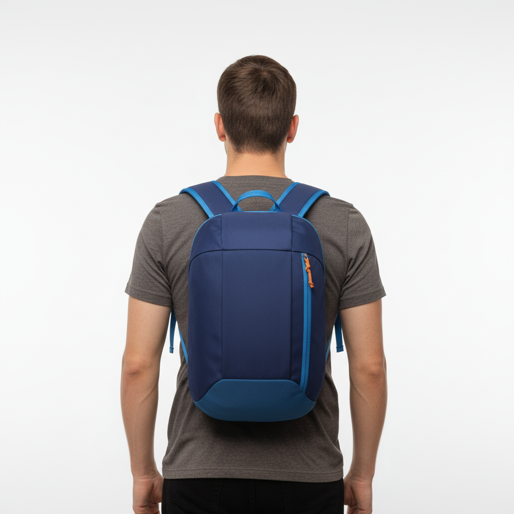 Lightweight day backpack with Oxford fabric and slim ergonomic design