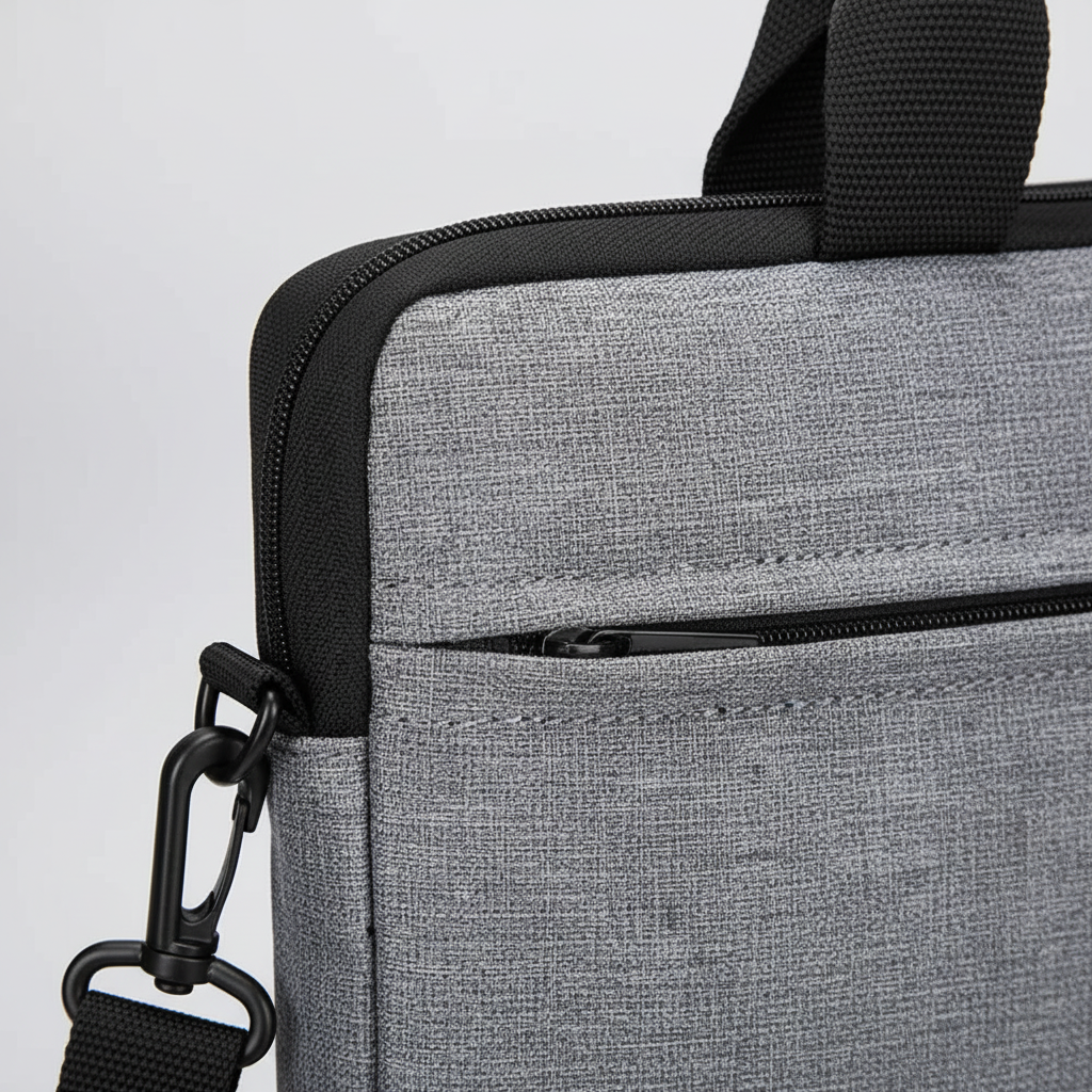 Lightweight padded laptop sleeve with carry handle and shoulder strap