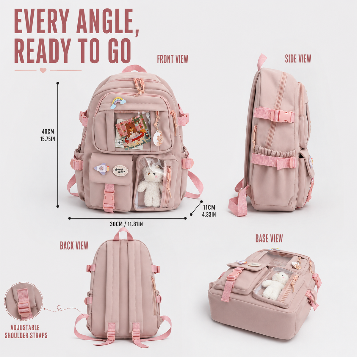 Thrives Outdoor | Lilacory Preppy-Style Student Backpack