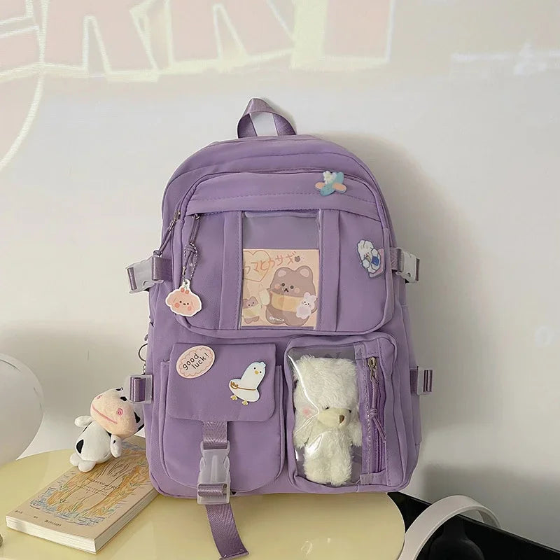 Student backpack with padded laptop compartment and ergonomic carrying system