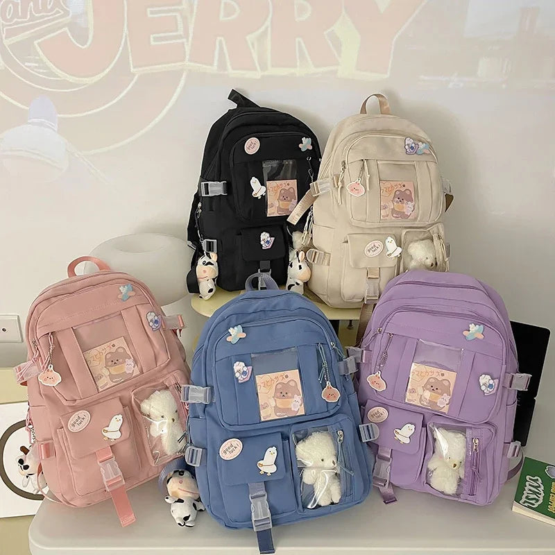 Student backpack with padded laptop compartment and ergonomic carrying system