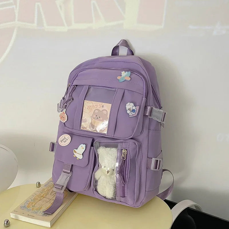 Student backpack with padded laptop compartment and ergonomic carrying system