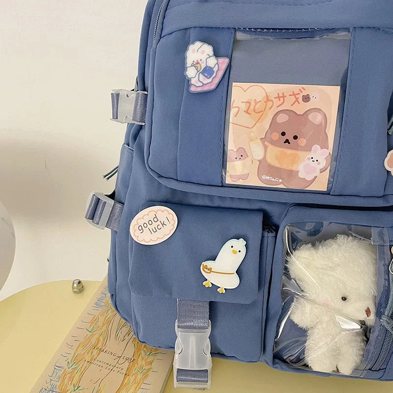 Student backpack with padded laptop compartment and ergonomic carrying system