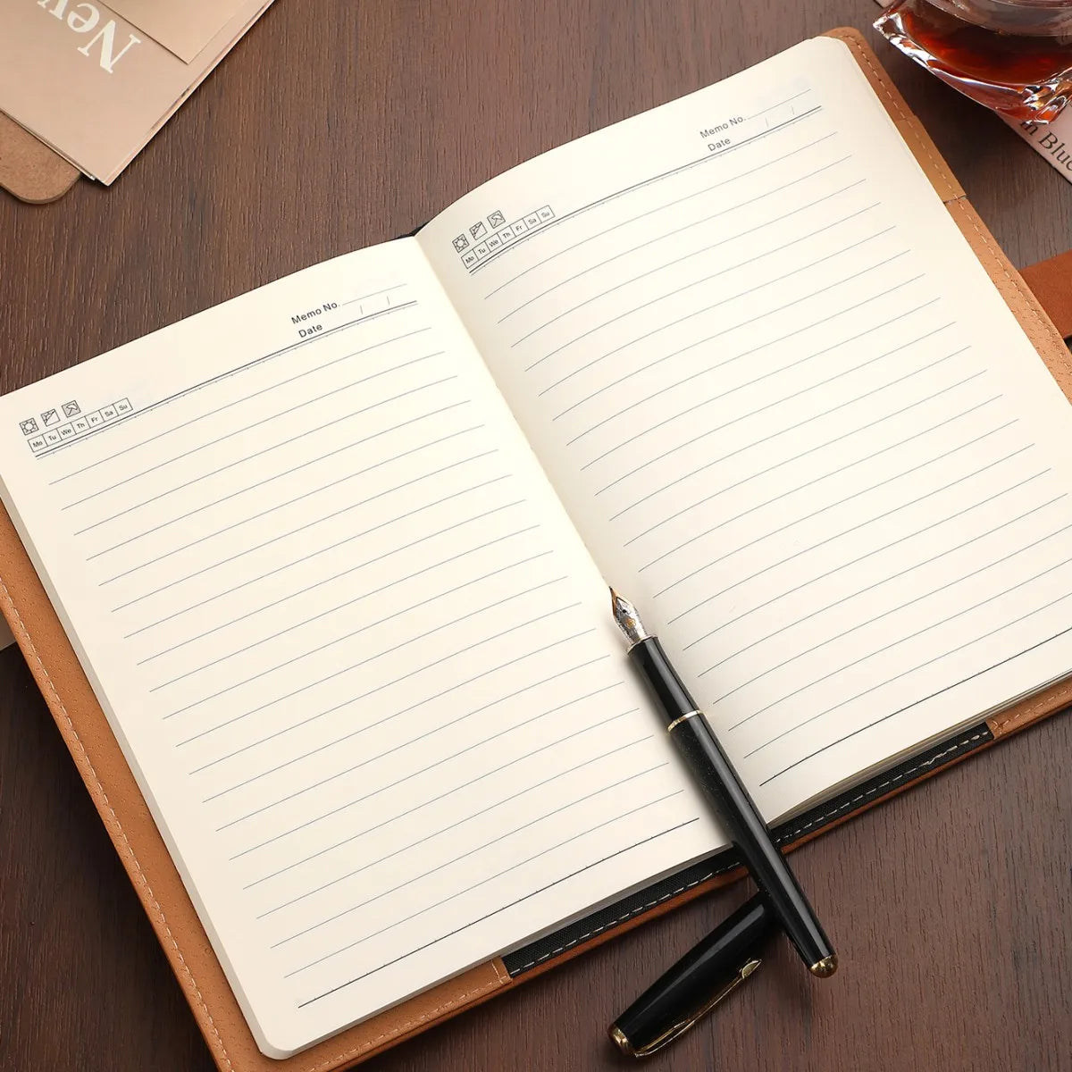 A5 locked journal with retro embossed cover and combination lock