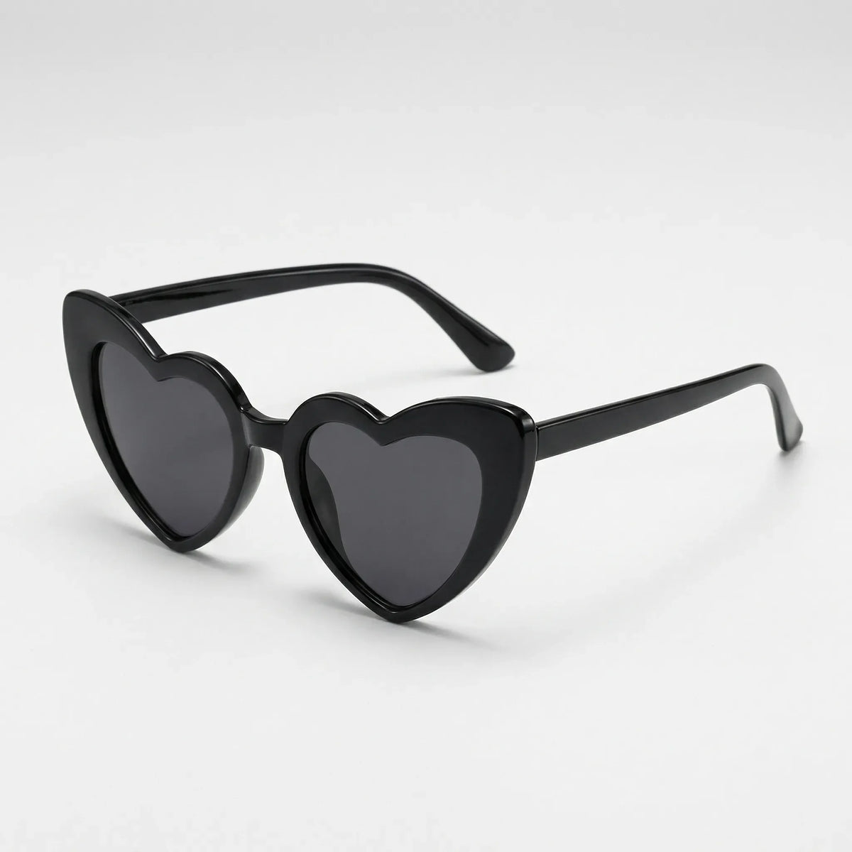 Heart shaped party sunglasses with lightweight polycarbonate frame