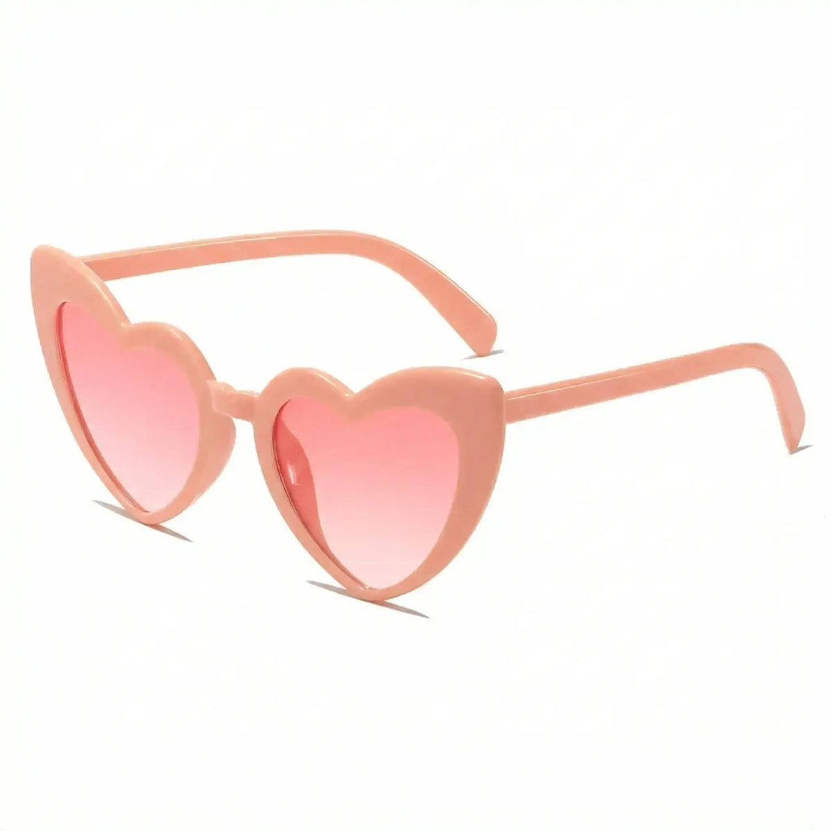 Heart shaped party sunglasses with lightweight polycarbonate frame