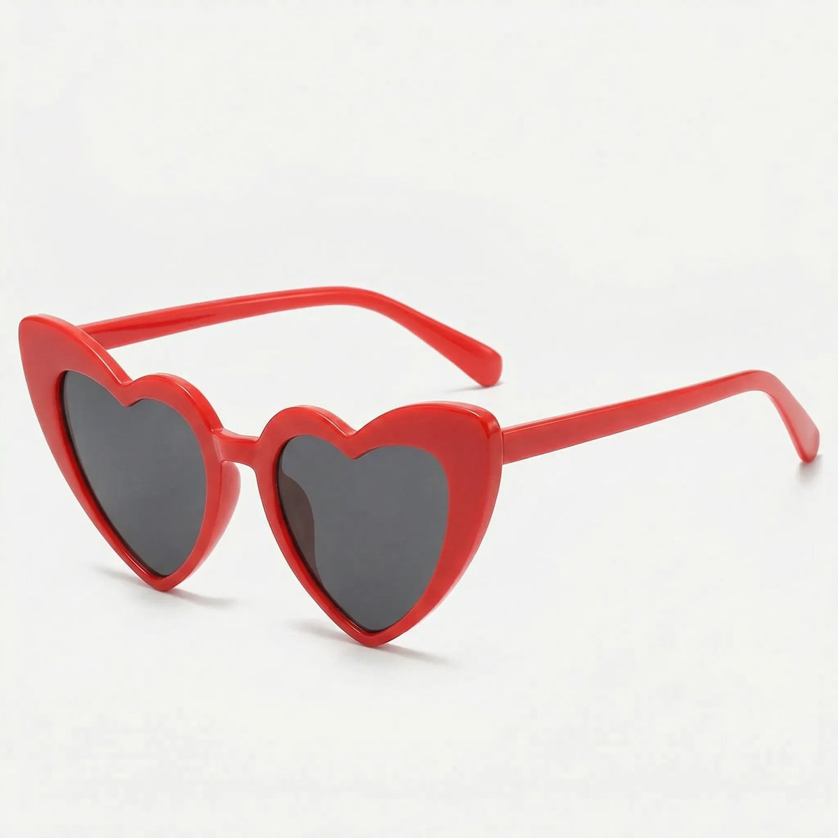 Heart shaped party sunglasses with lightweight polycarbonate frame