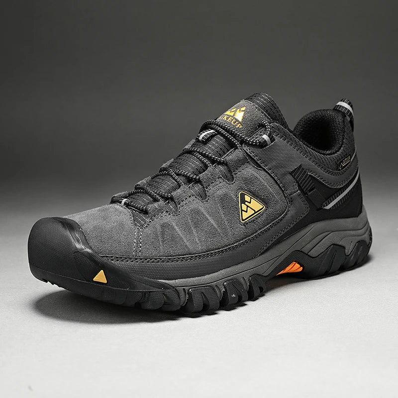 Kids waterproof hiking boots with non-slip sole and warm lining