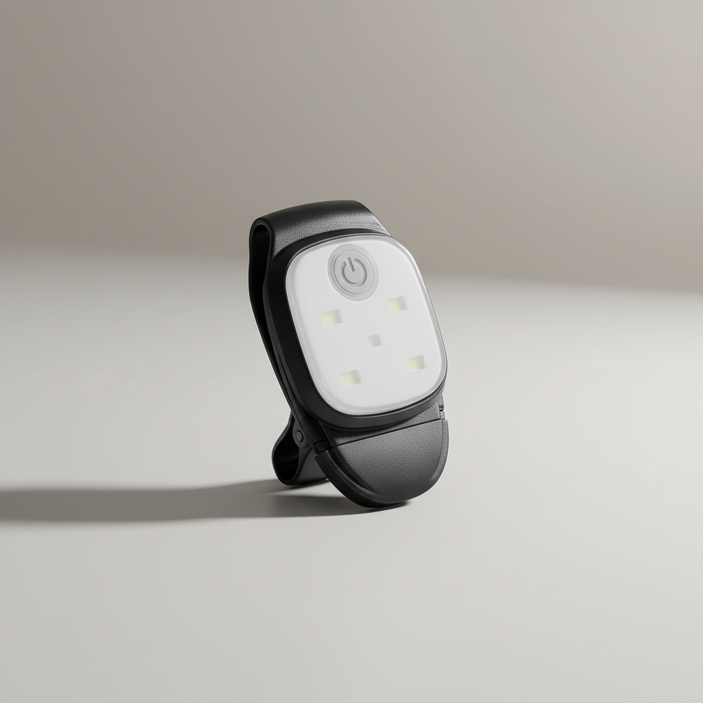 Rechargeable LED clip light with four brightness modes for running safety