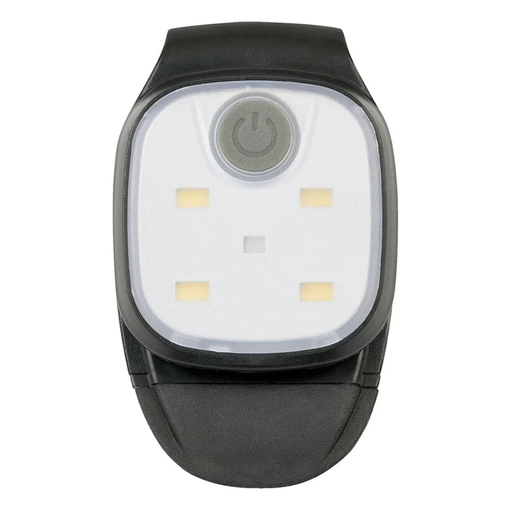 Rechargeable LED clip light with four brightness modes for running safety