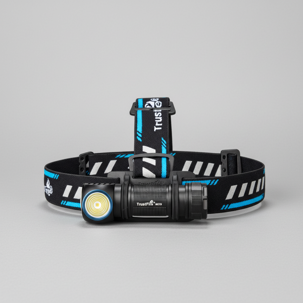 Rechargeable LED headlamp with magnetic mount and adjustable strap