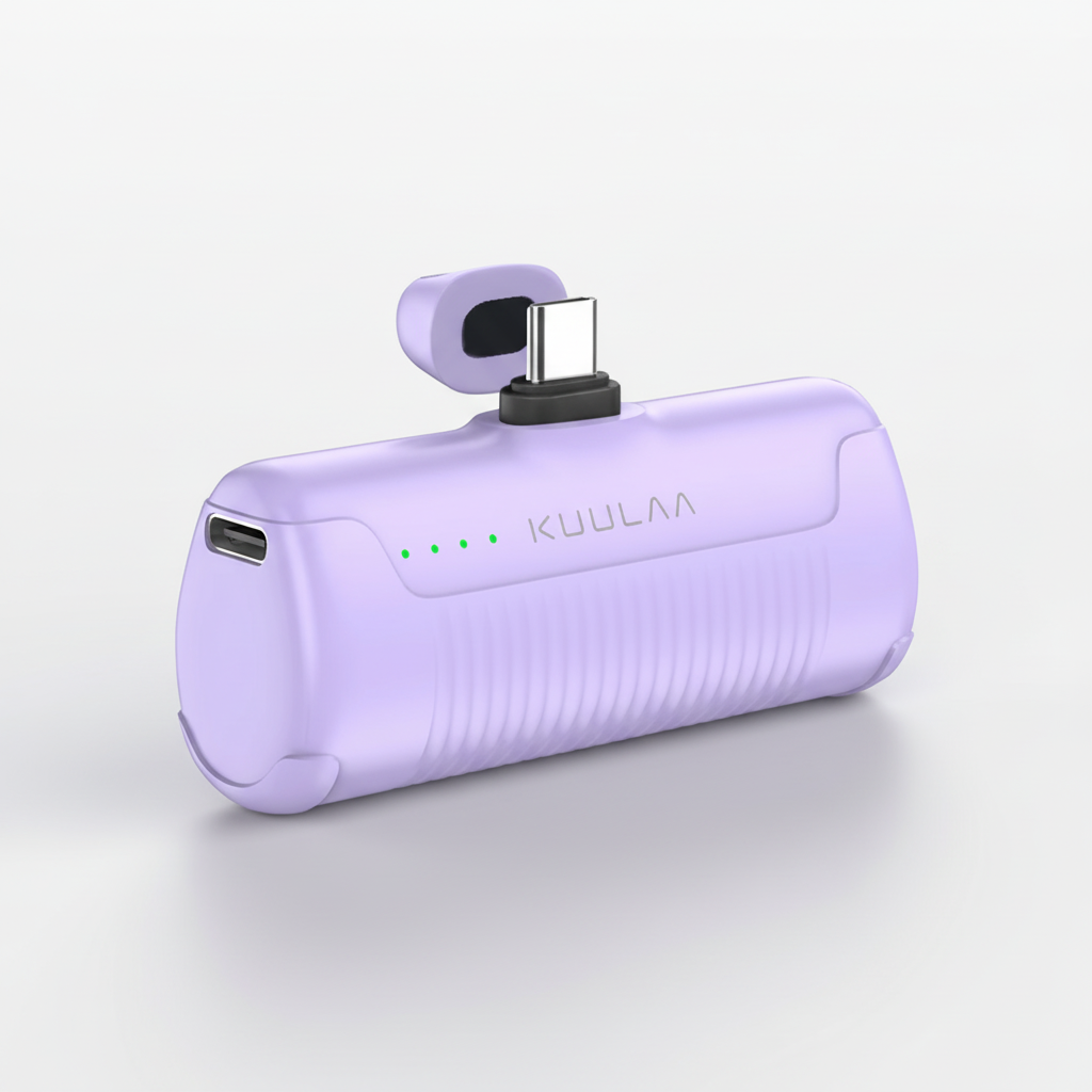 Compact power bank 4500mAh integrated connector USB Type-C
