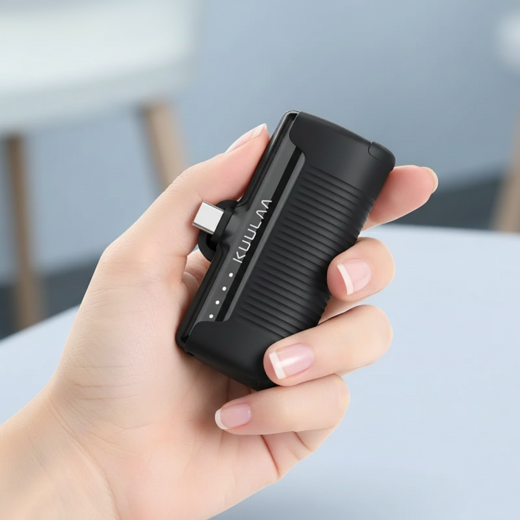 Compact power bank 4500mAh integrated connector USB Type-C