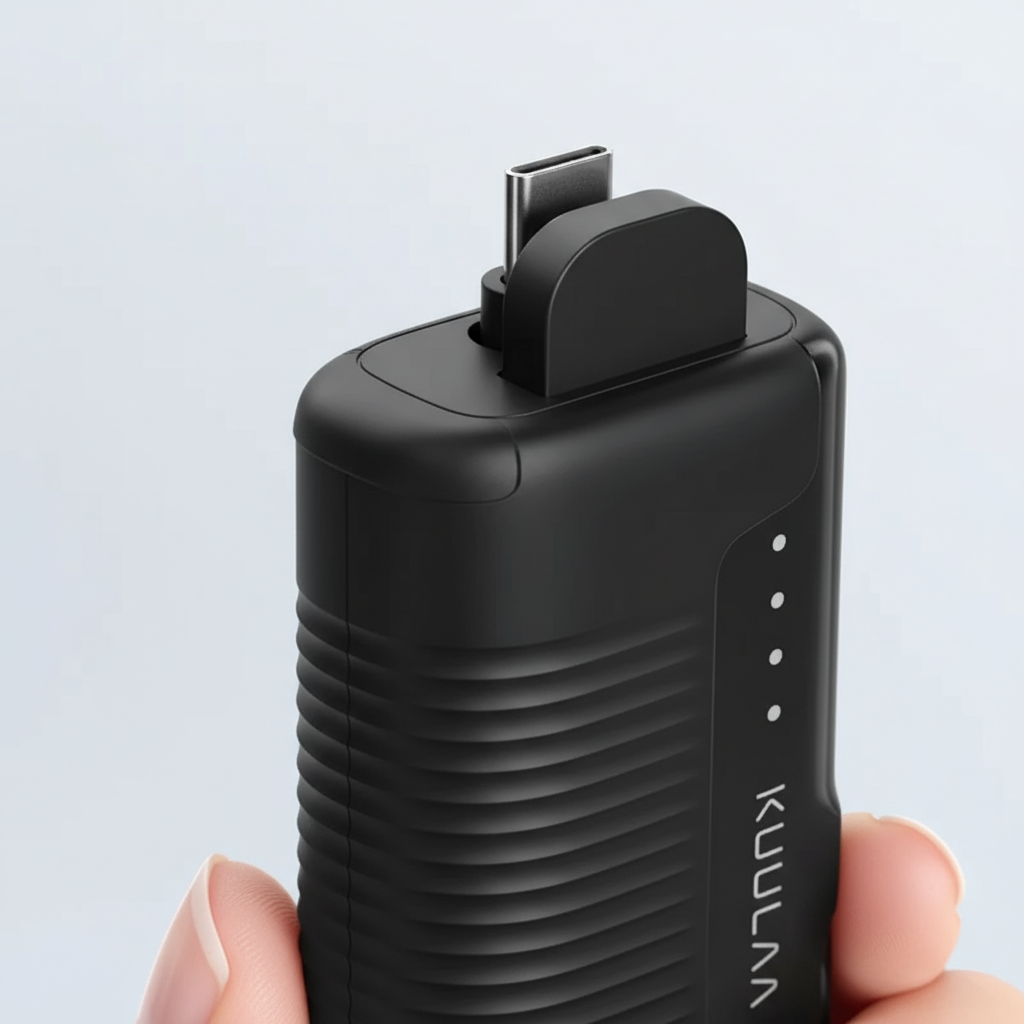 Compact power bank 4500mAh integrated connector USB Type-C