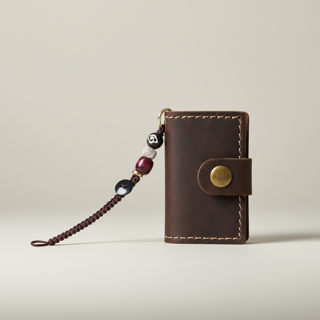 Mini pocket notebook with vintage retro finish and snap closure