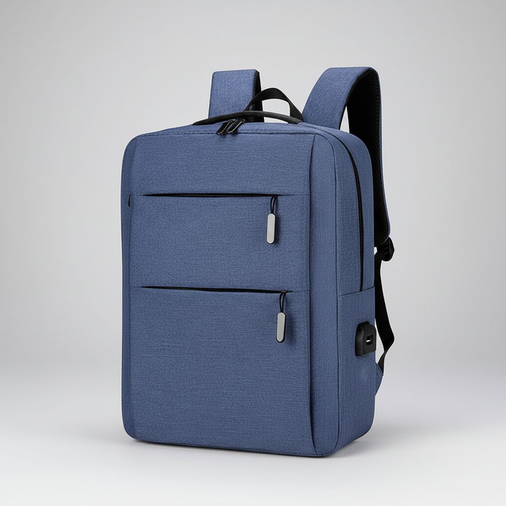 Multi-compartment laptop backpack with padded protection and USB charging port