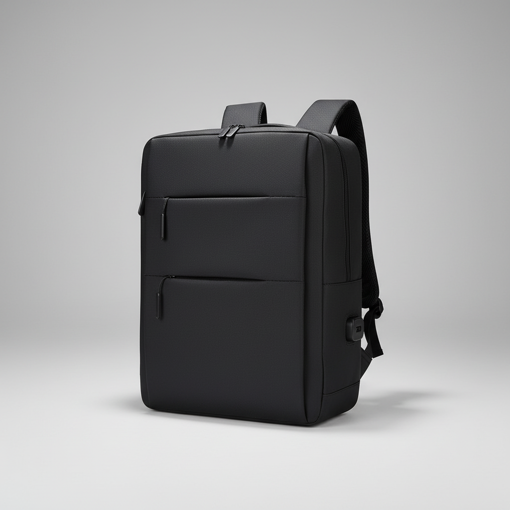 Multi-compartment laptop backpack with padded protection and USB charging port