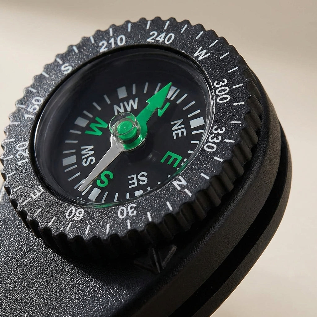 Mini compass clip-on portable detachable with degree markings