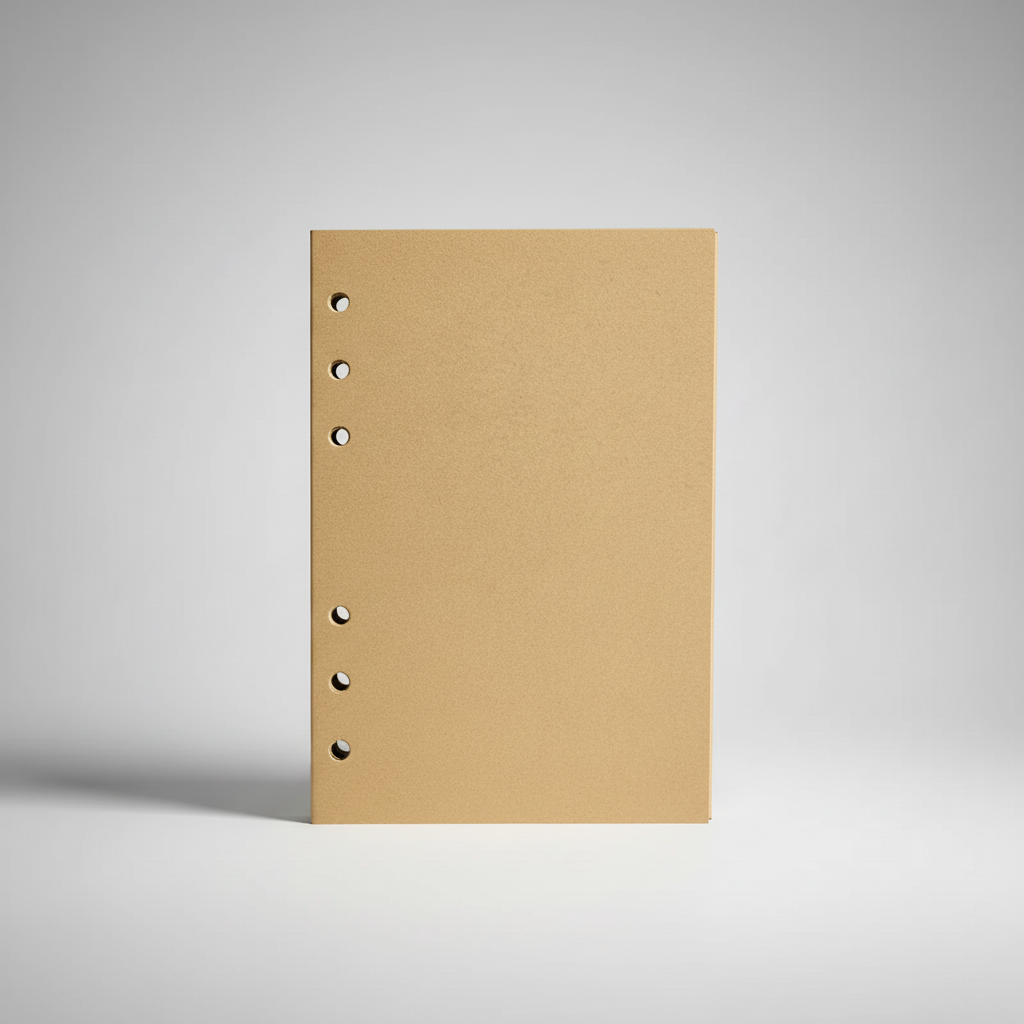 Compact refillable travel journal with vintage embossed compass design