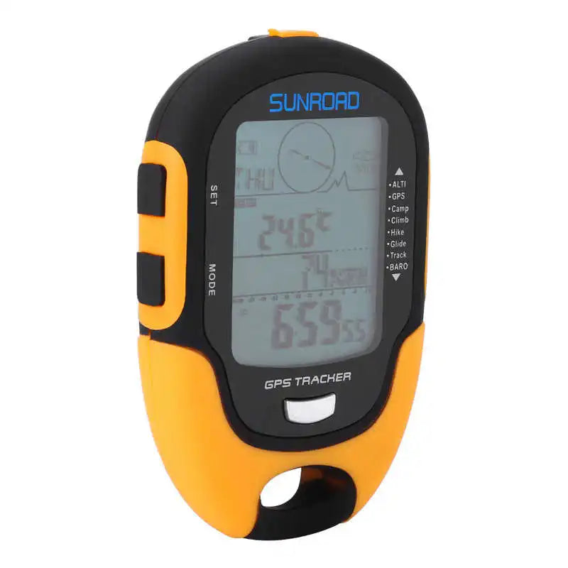 Portable handheld GPS tracker with altimeter and compass