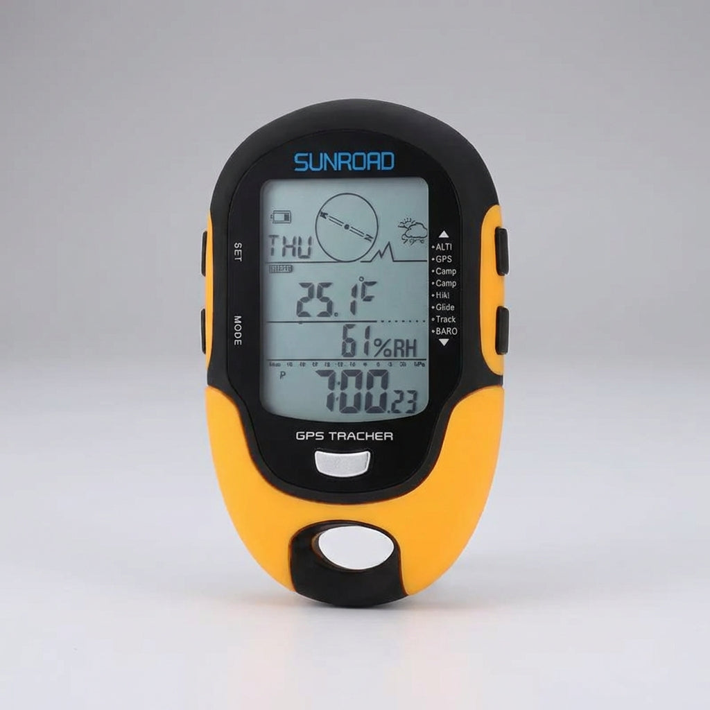 Portable handheld GPS tracker with altimeter and compass