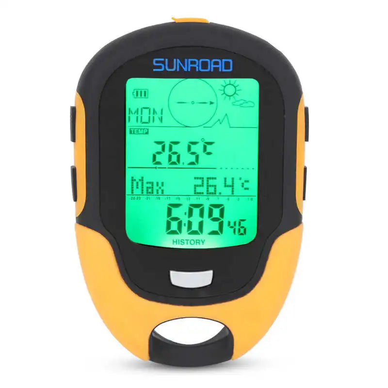 Portable handheld GPS tracker with altimeter and compass