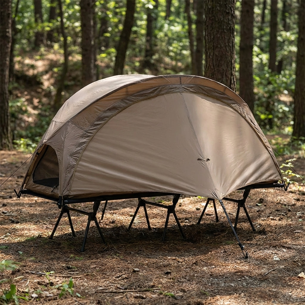Ultralight camp bed tent with mosquito protection and ventilation for camping