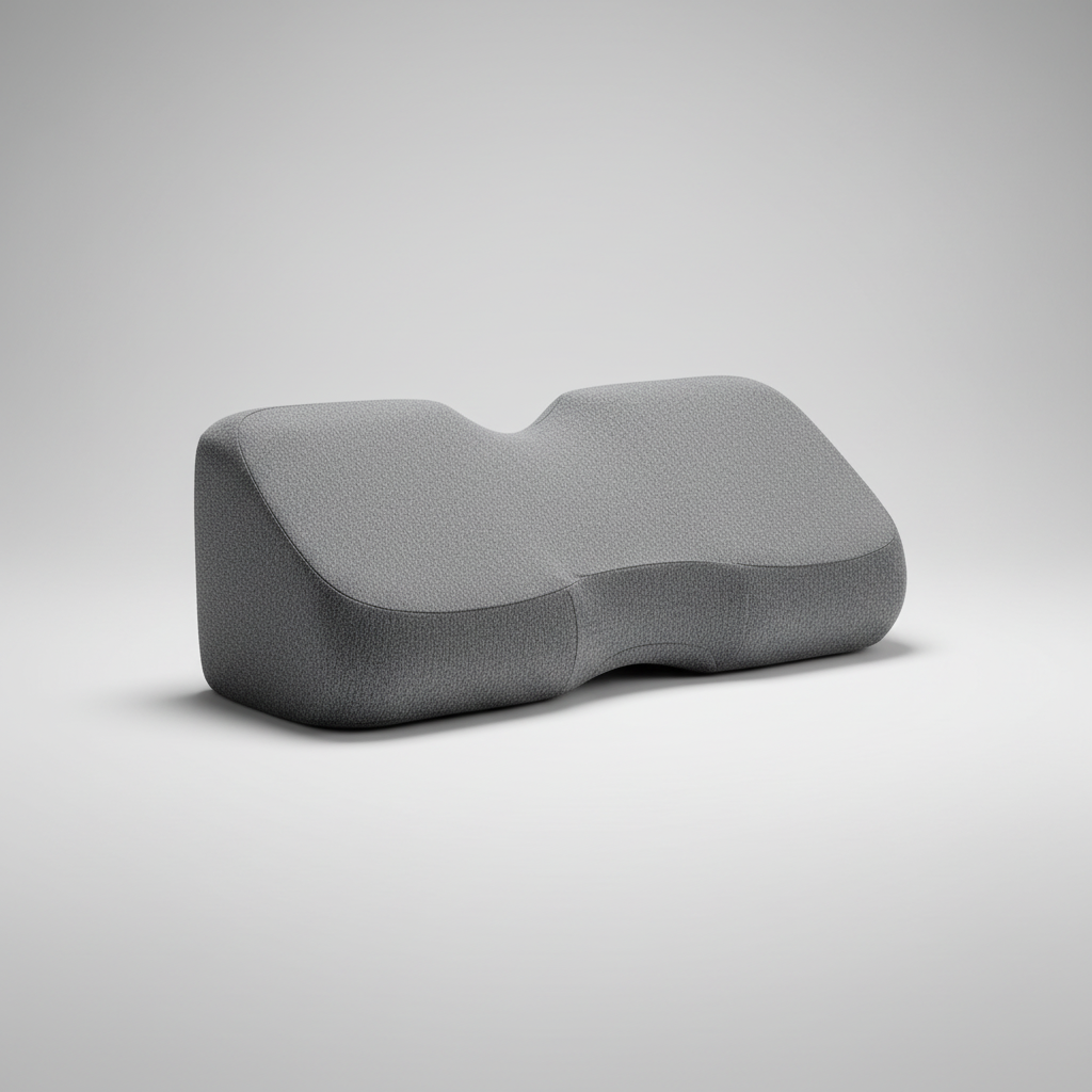 Memory foam cervical contour pillow with neck support for side sleepers