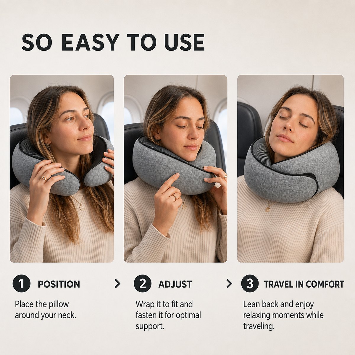 Thrives Outdoor | Neckluxe U Shaped Memory Foam Pillow