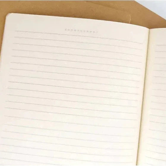 A5 vintage notebook with rustic cover and rounded corners