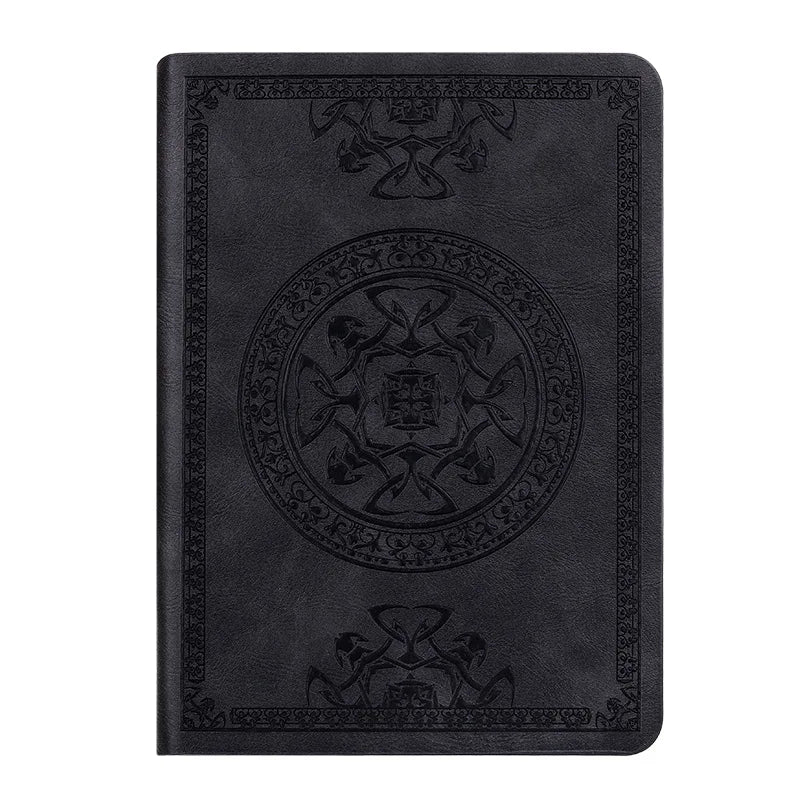 A6 pocket notebook with embossed vintage cover design