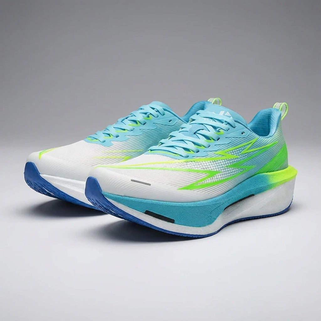 Low profile running trainers with breathable mesh upper and cushioned stability sole