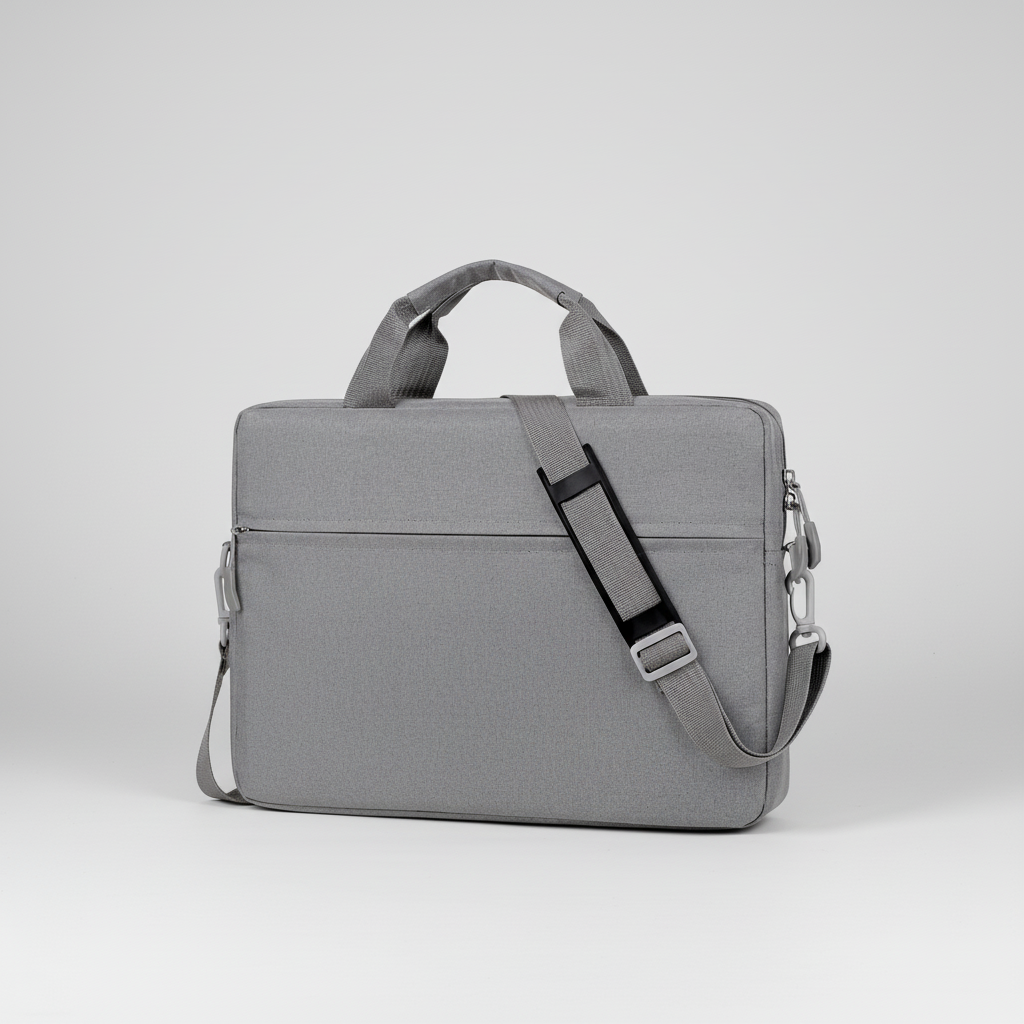Padded water-resistant laptop sleeve with trolley handle slot