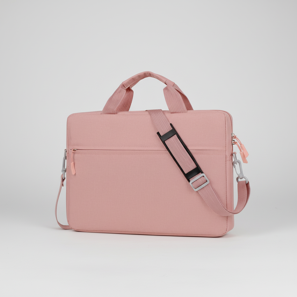Padded water-resistant laptop sleeve with trolley handle slot