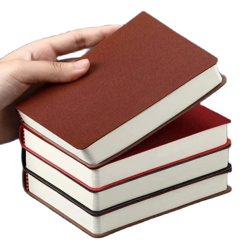 Compact A6 thread bound notebook with 360 pages and mixed lined and blank pages