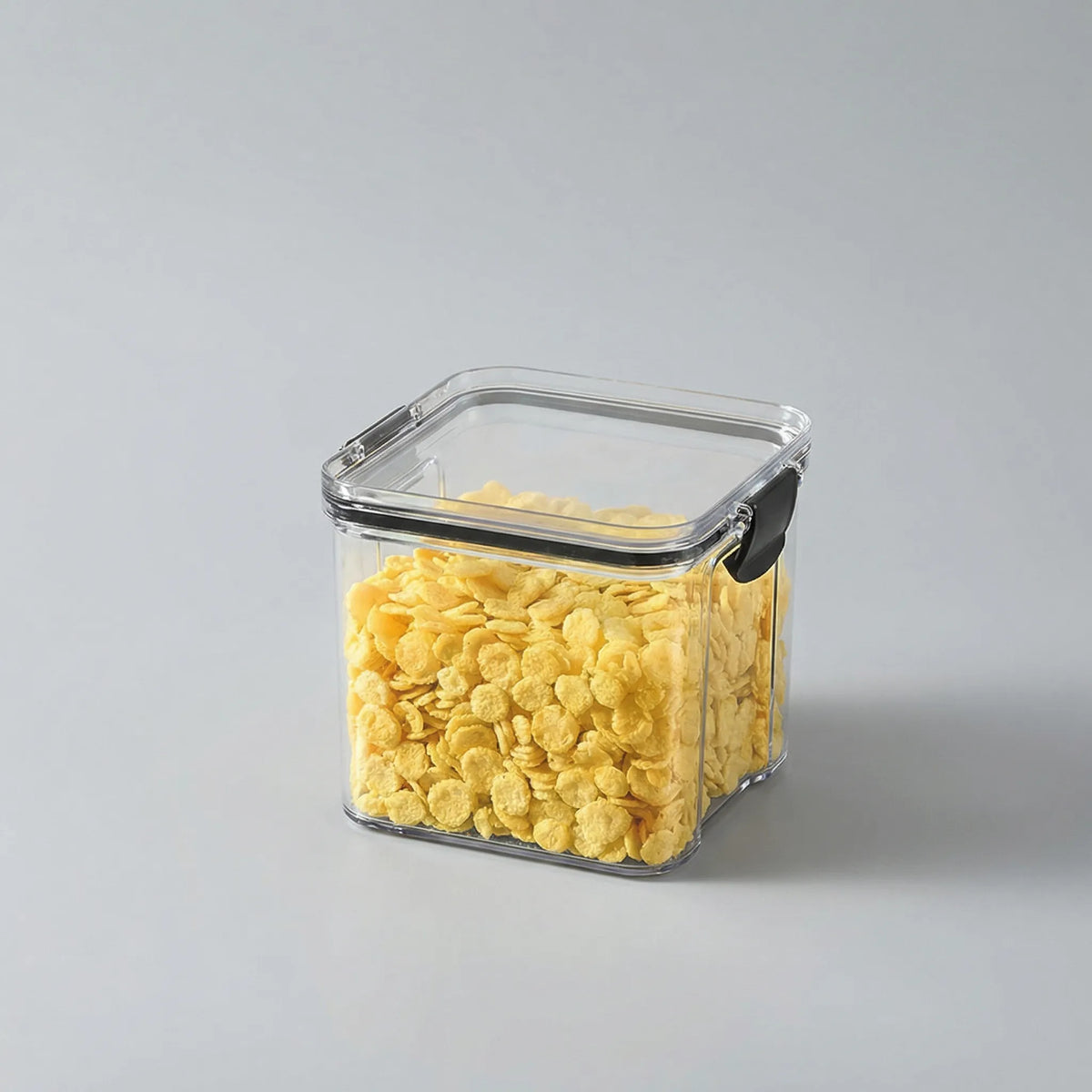 Airtight stackable pantry storage containers with clear sides
