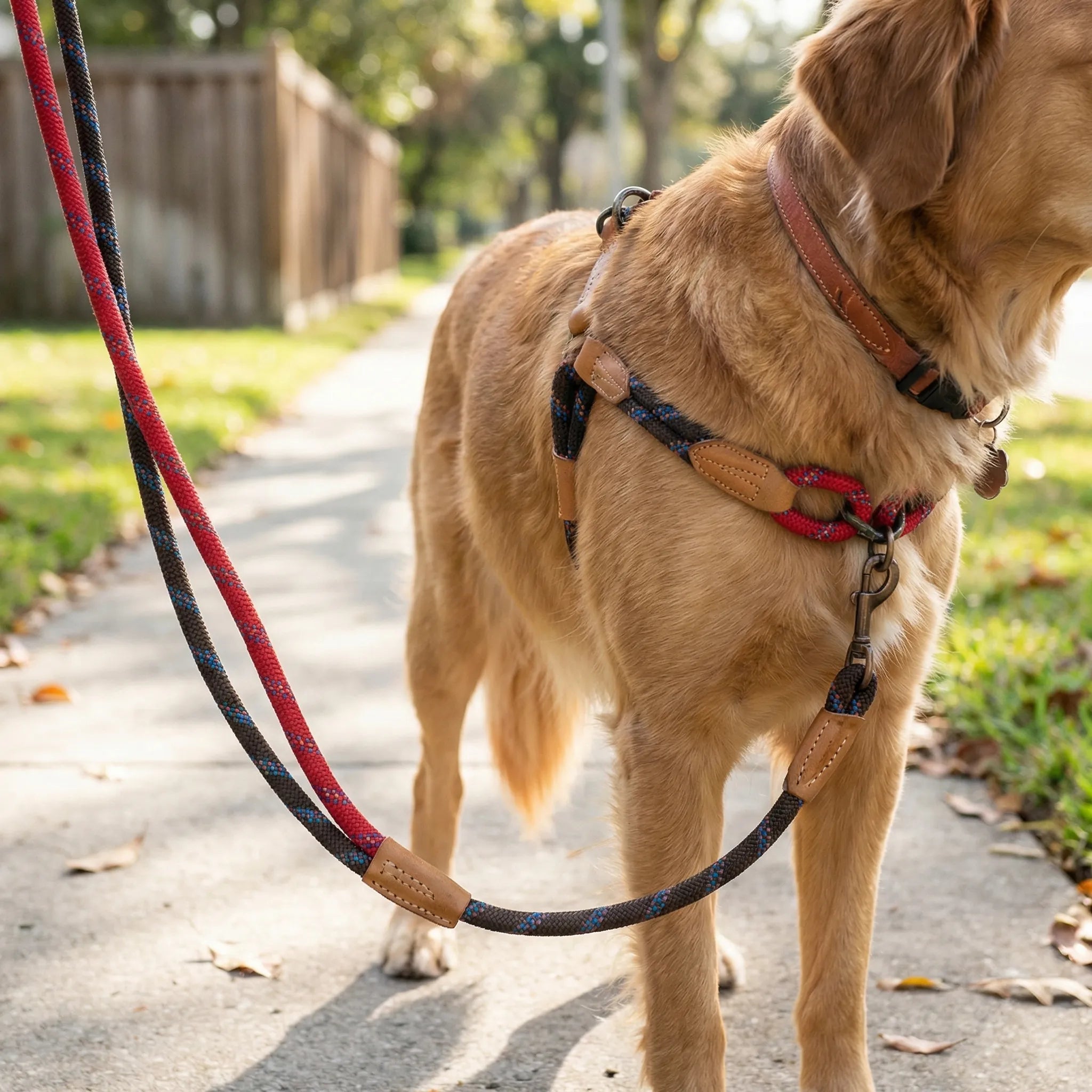 Adjustable Rope Slip Lead & Collar for Dogs - All-in-One Design ...