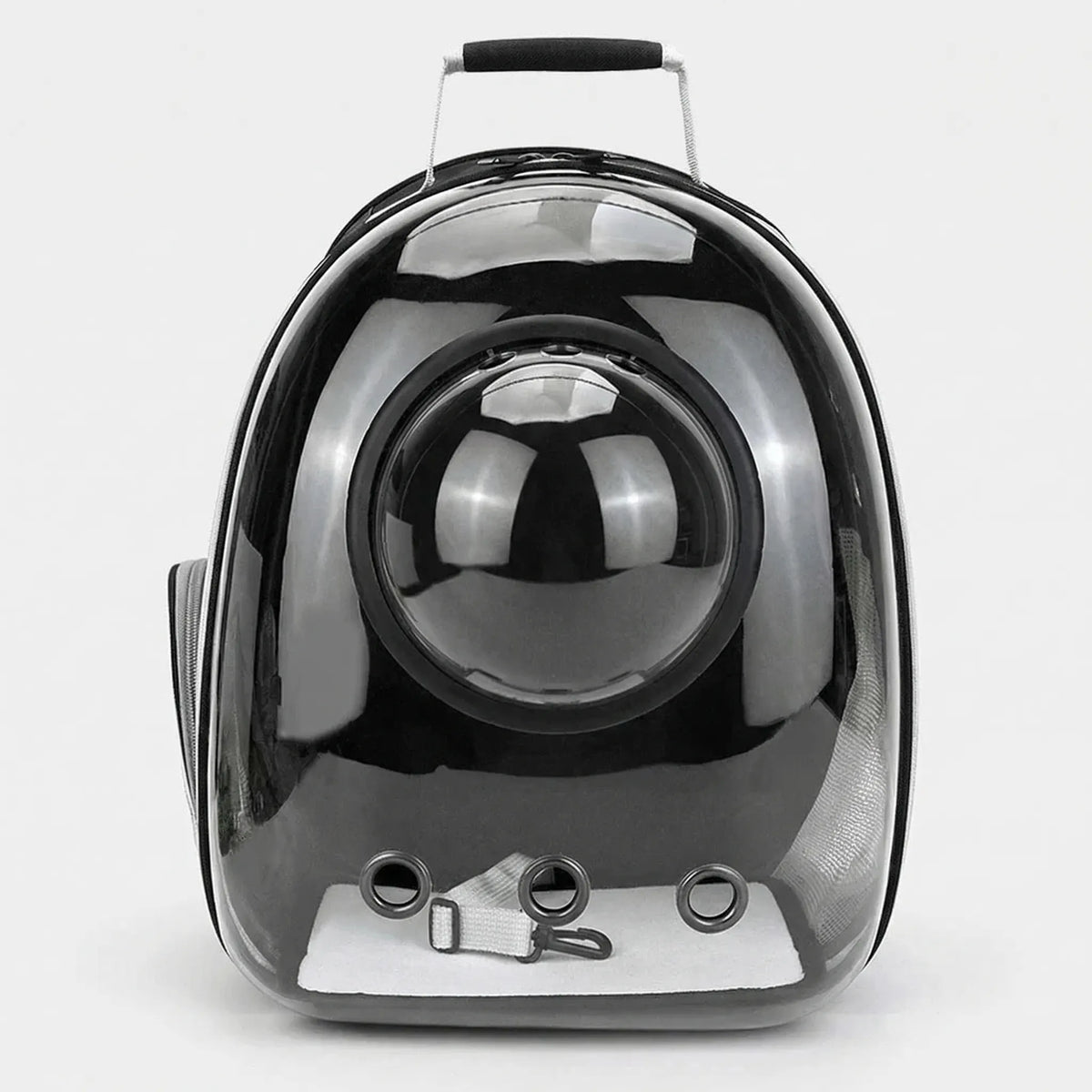 Pet backpack with transparent bubble window and breathable design