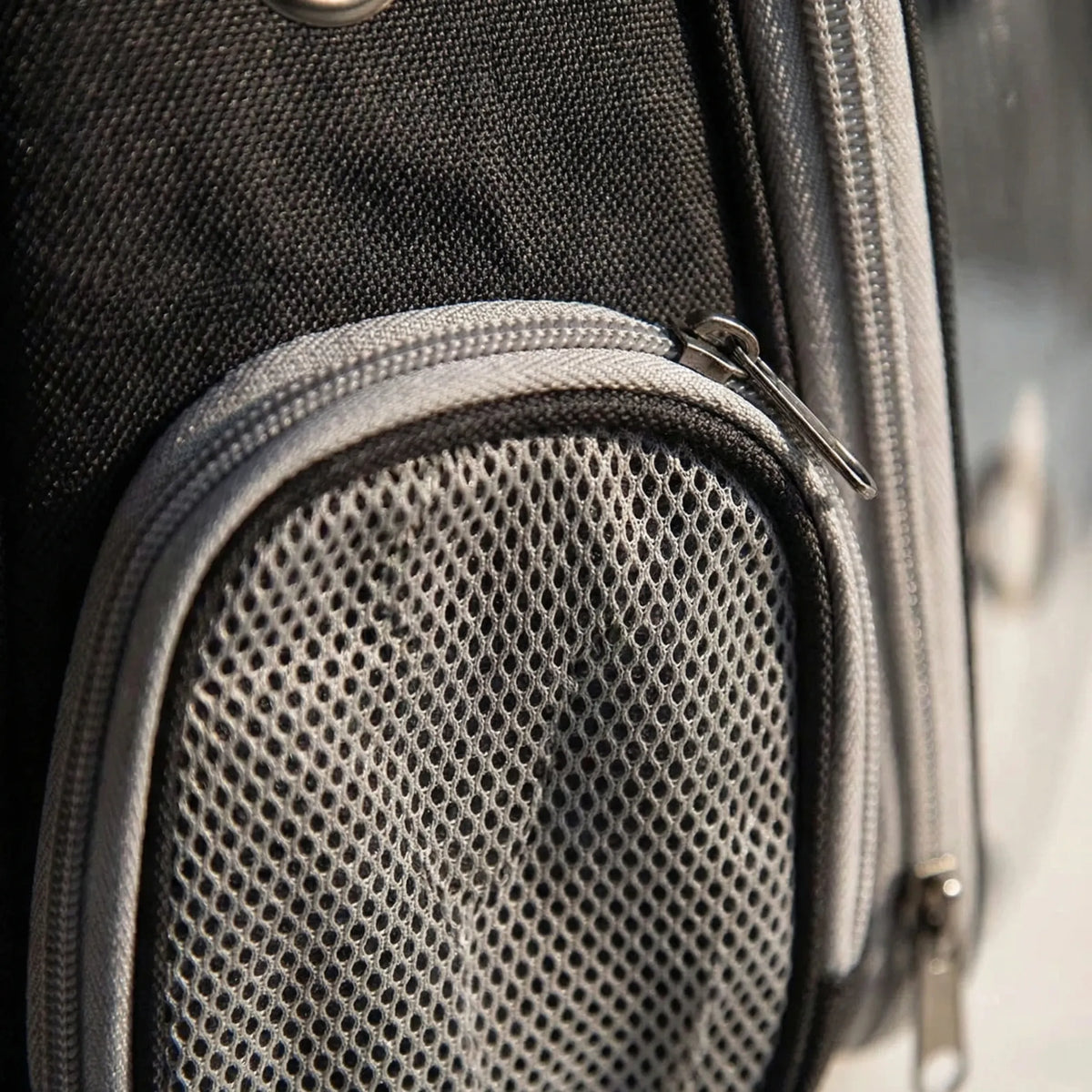 Pet backpack with transparent bubble window and breathable design