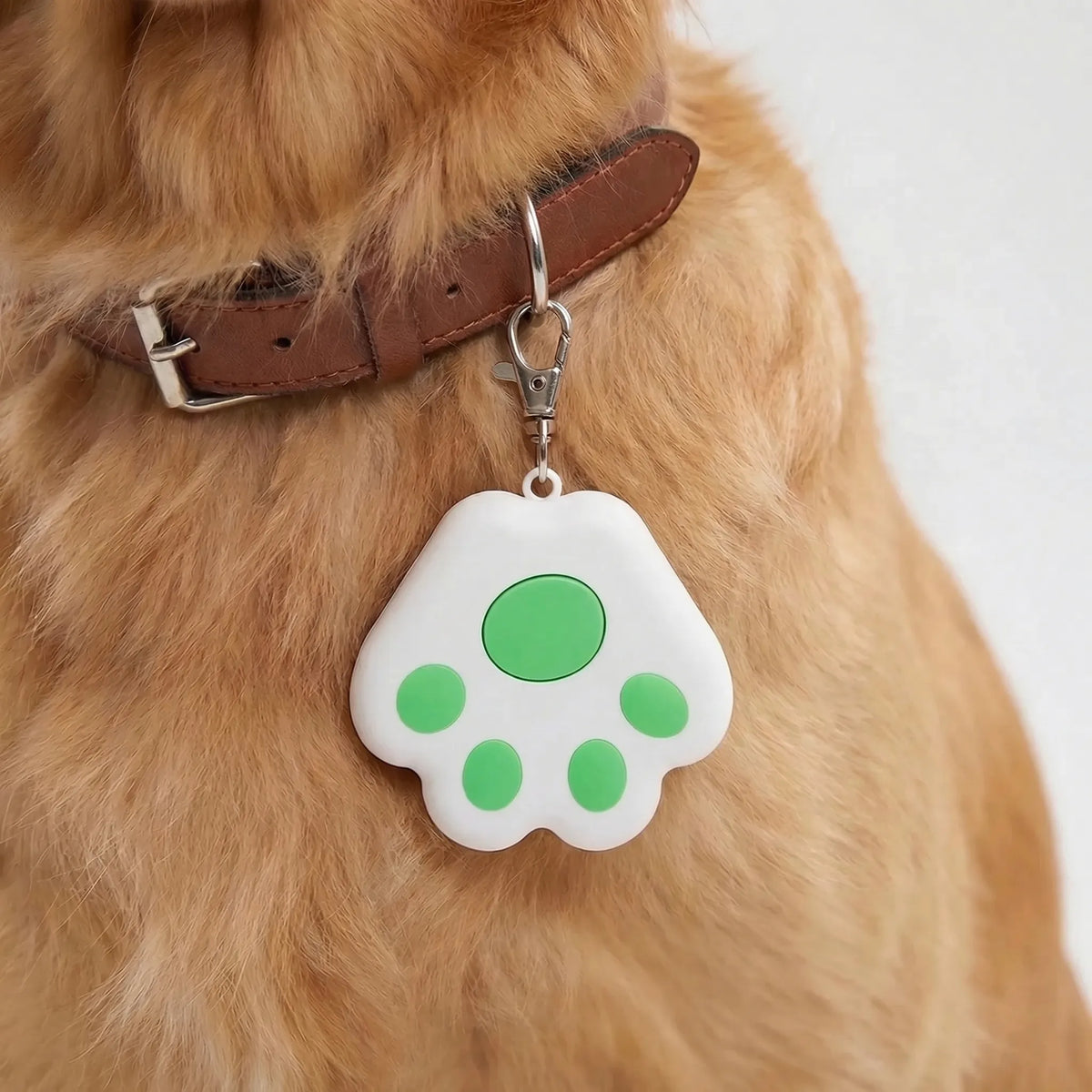 Paw-shaped Bluetooth tracker for pets and keys with proximity alert
